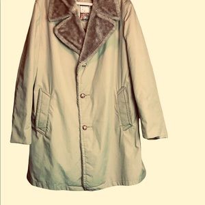 Mighty Mac men’s winter overcoat. Tan. Size 44L